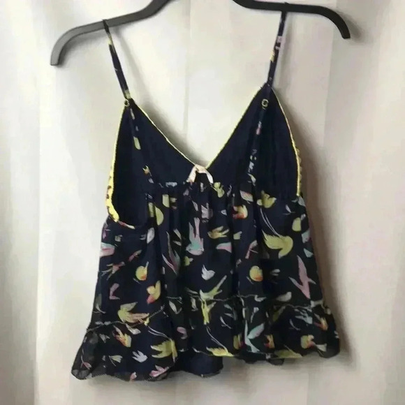 CHELSEA& VIOLET WO SZ LG CROCHET BODICE SHEER TOP - Picture 11 of 14